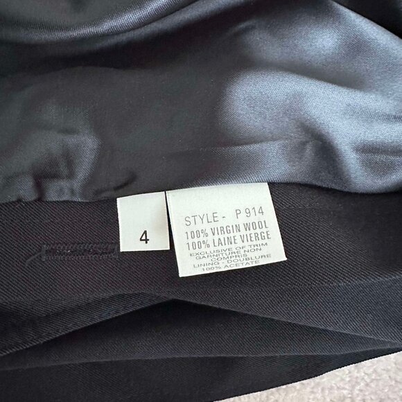 NWOT Elegant Navy Anna Collection Women’s Trench Coat, Size 4, 100% Virgin Wool - Picture 7 of 7